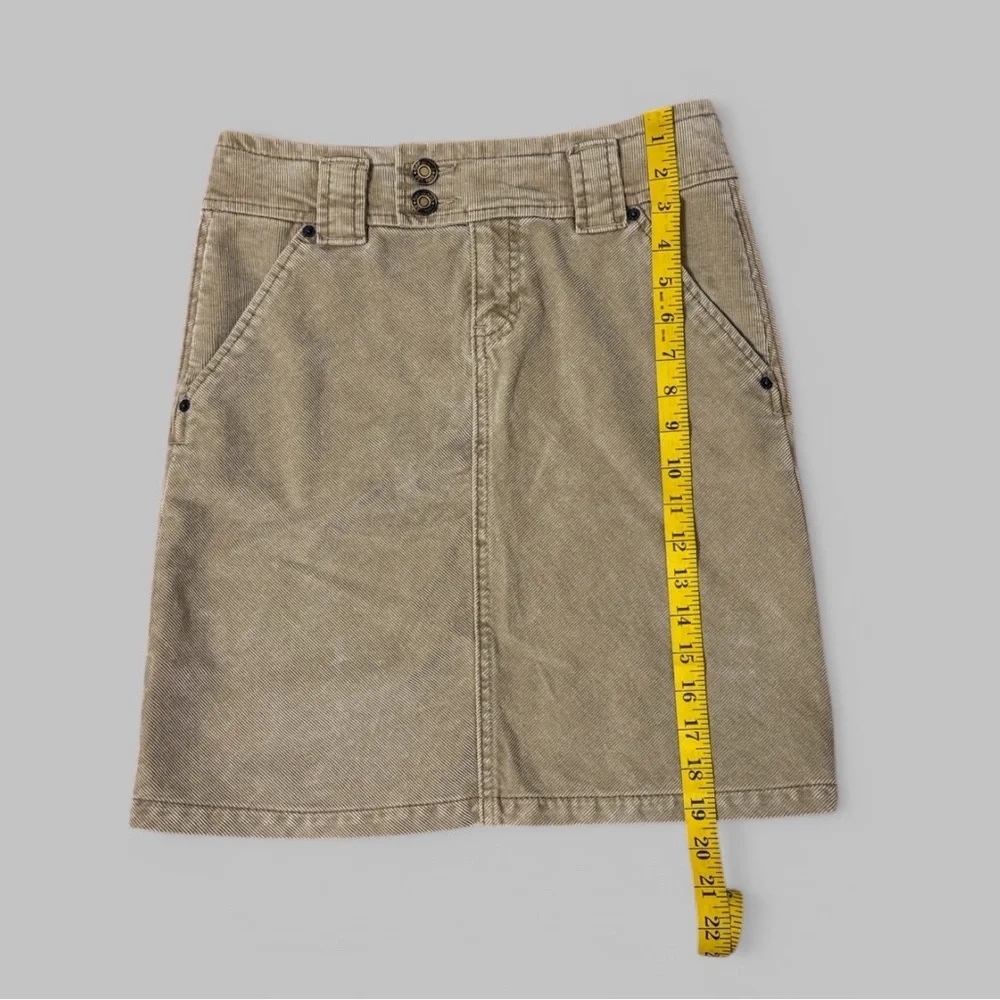 Gap Jeans Vintage Stretch Corduroy Tan Mini Skirt - Picture 5 of 5